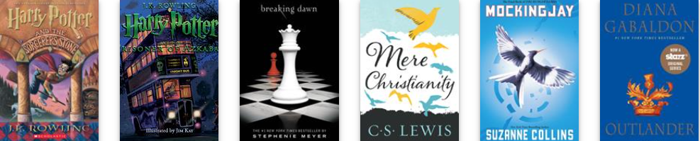 some of ThriftBooks’ books displayed on ThriftBooks’ website that are most popular and the books are