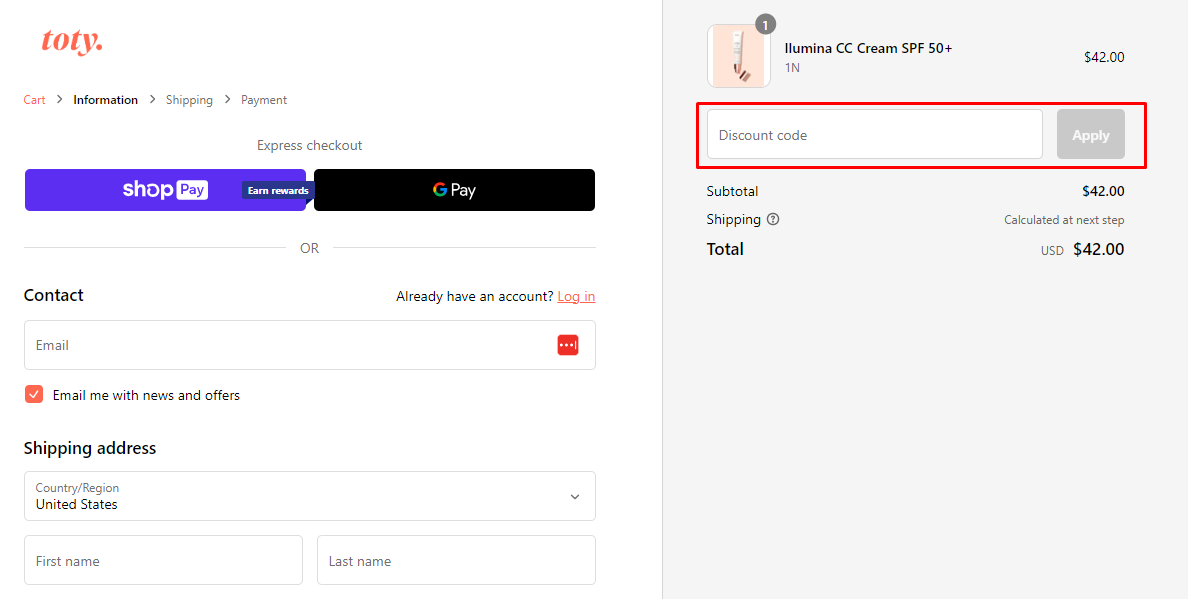 How do I use my toty discount code?