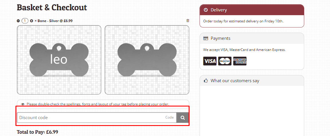 How do I use my Pet Tags UK discount code?