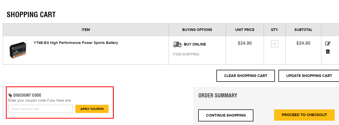 How do I use my Chrome Battery coupon code?