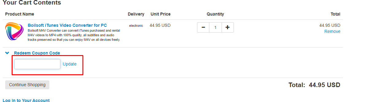 How do I use my Boilsoft coupon code?