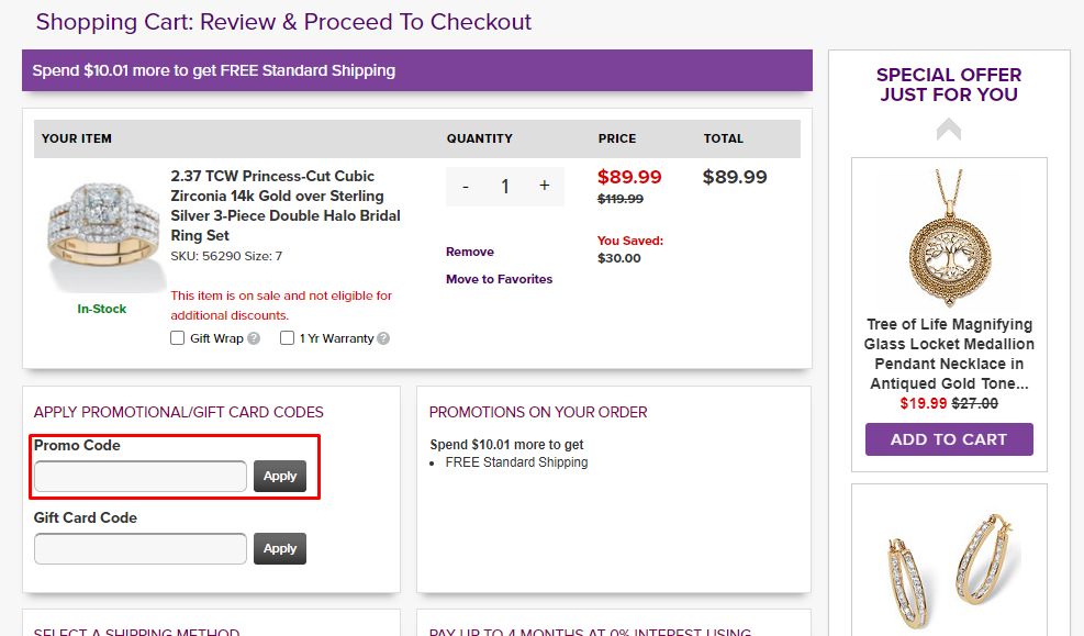 How do I use my PalmBeach Jewelry promo code?