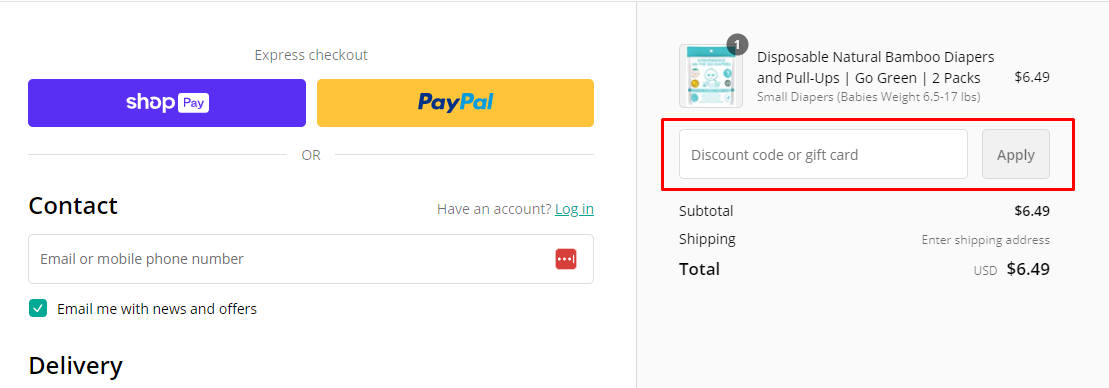 How do I use my Little Toes discount code?