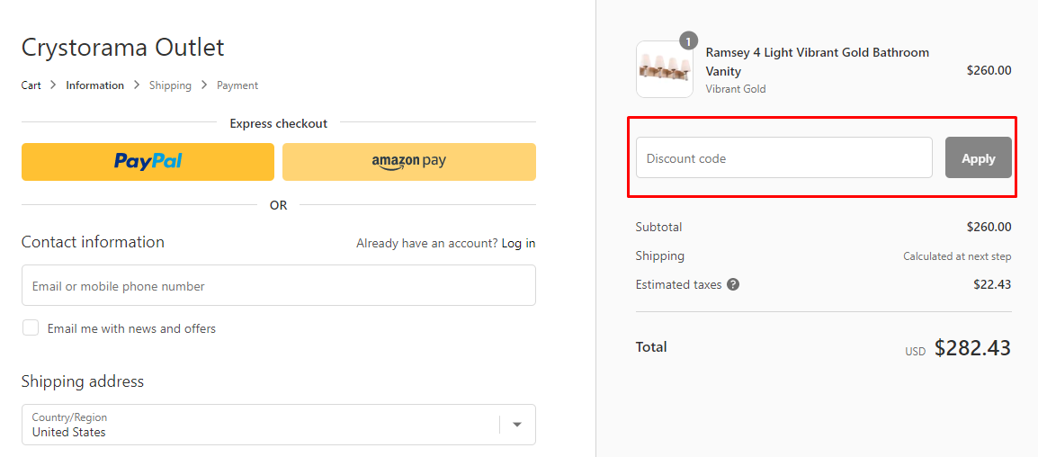 How do I use my CRYSTORAMA discount code?