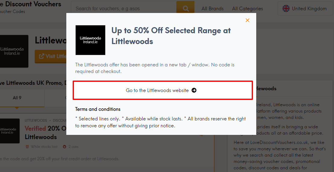 Littlewoods offer