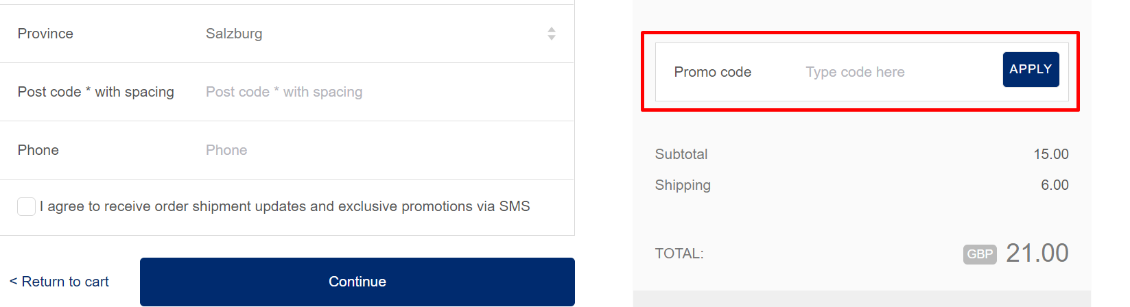 How do I use my Feel promo code?