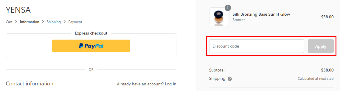 How do I use my Yensa discount code?