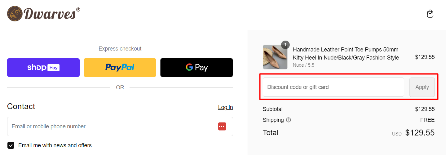 How do I use my Dwarves discount code?