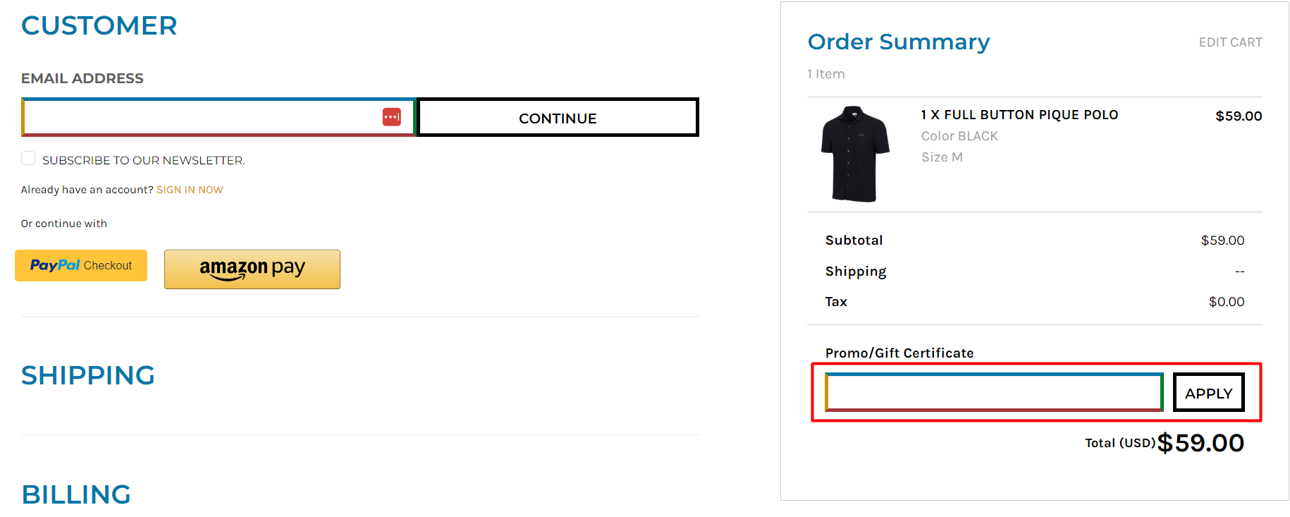 How do I use my Greg Norman promo code?