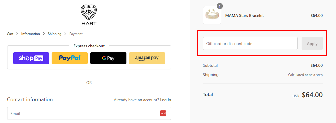 How do I use my HART discount code?