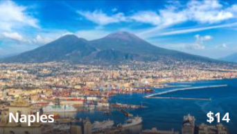 Napoli da poter visitare e viaggiare da altre cittá italiane, utilizzando i codici sconto ItaliaRail