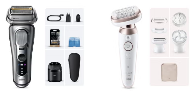 Braun Smart IPL Hair Removal and hair removal with accessories