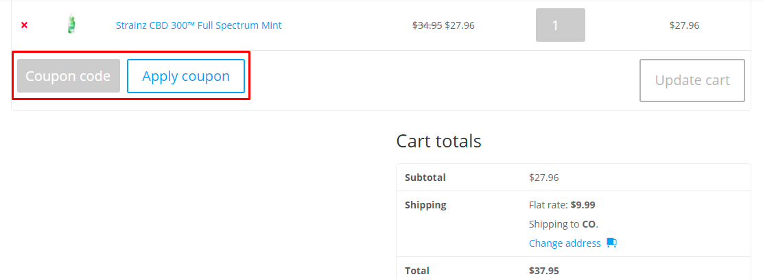 How do I use my Strainz coupon code?