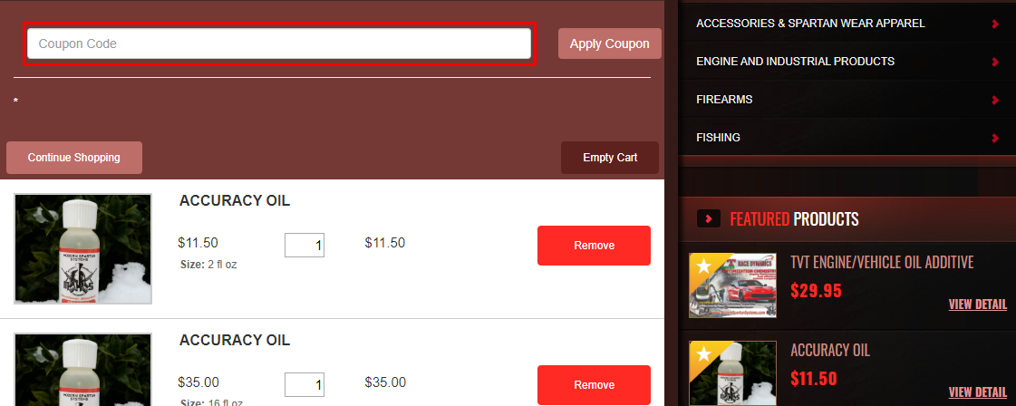 How do I use my Modern Spartan Systems coupon code?