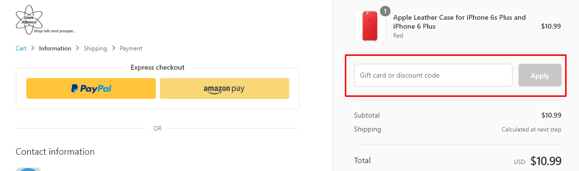 How do I use my Geek Alliance discount code?