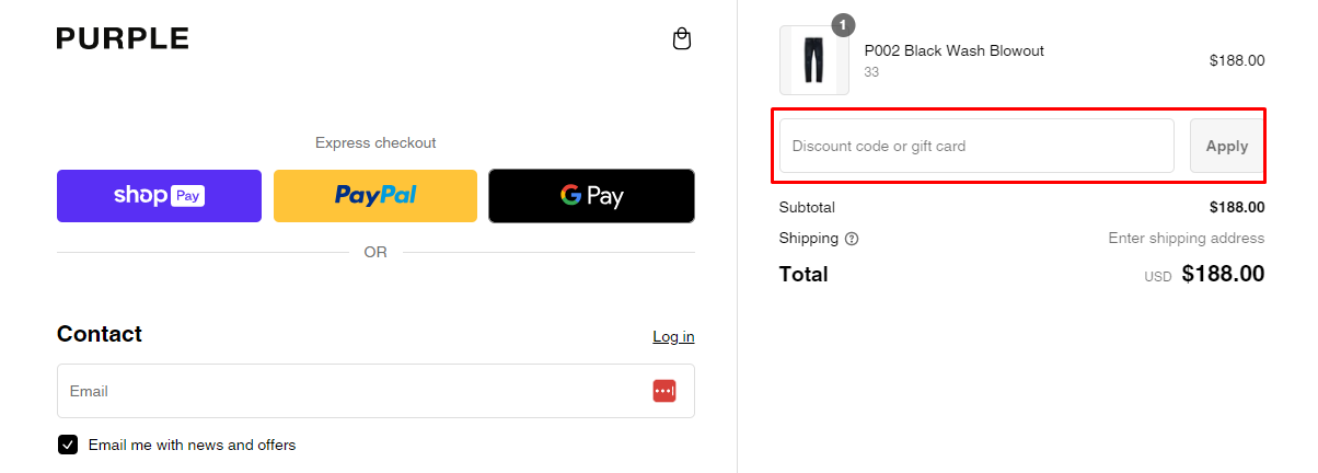 How do I use my Purple Brand discount code?