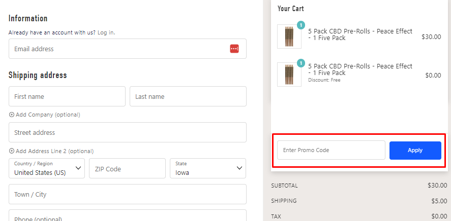 How do I use my Kushy Dreams promo code?