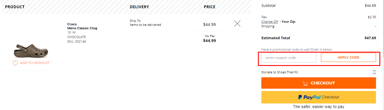 How do I use my Rack Room Shoes discount code?