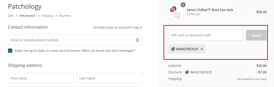 How do I use my Patchology discount code?