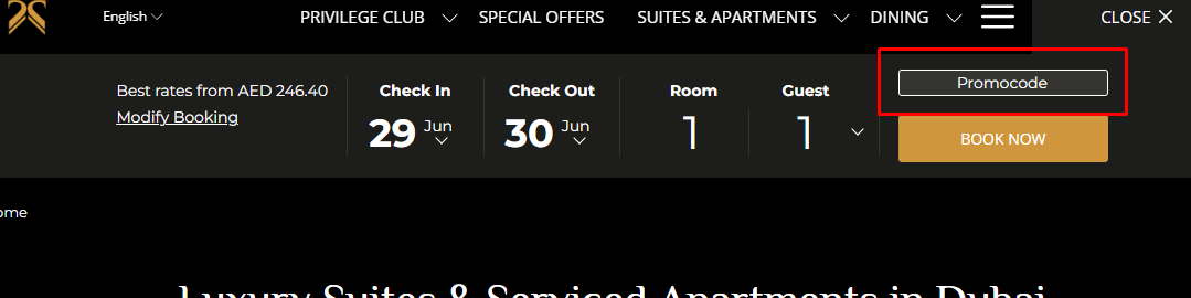 How do I use my Two Seasons Hotel & Apartments promo code?