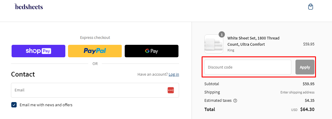 How do I use my The Bed Sheet Club discount code?