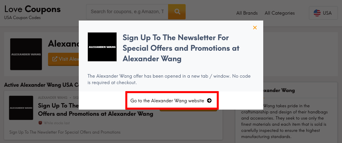 Alexander Wang US Get Coupon