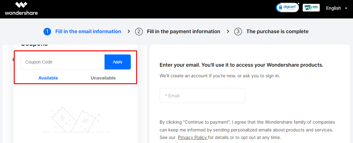 How do I use my Wondershare coupon code?