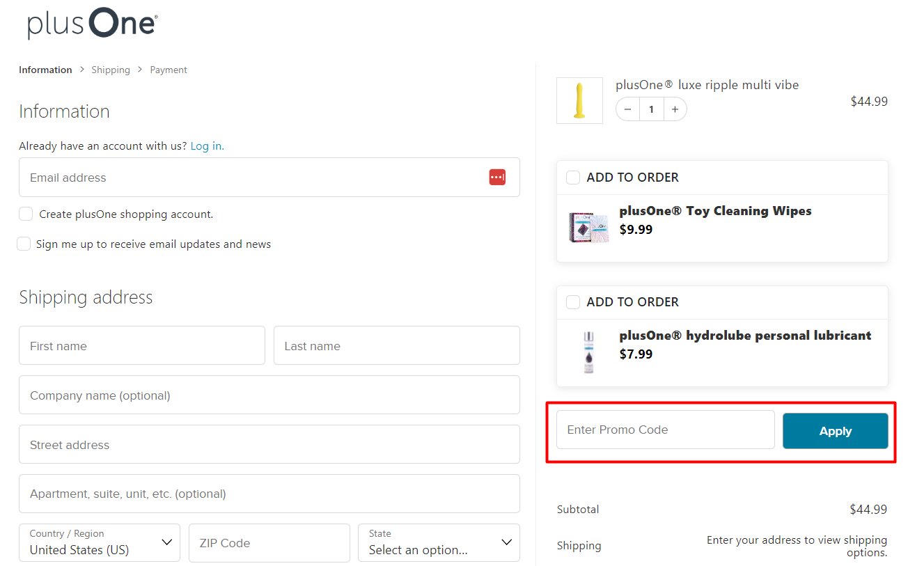 How do I use my PlusOne promo code?
