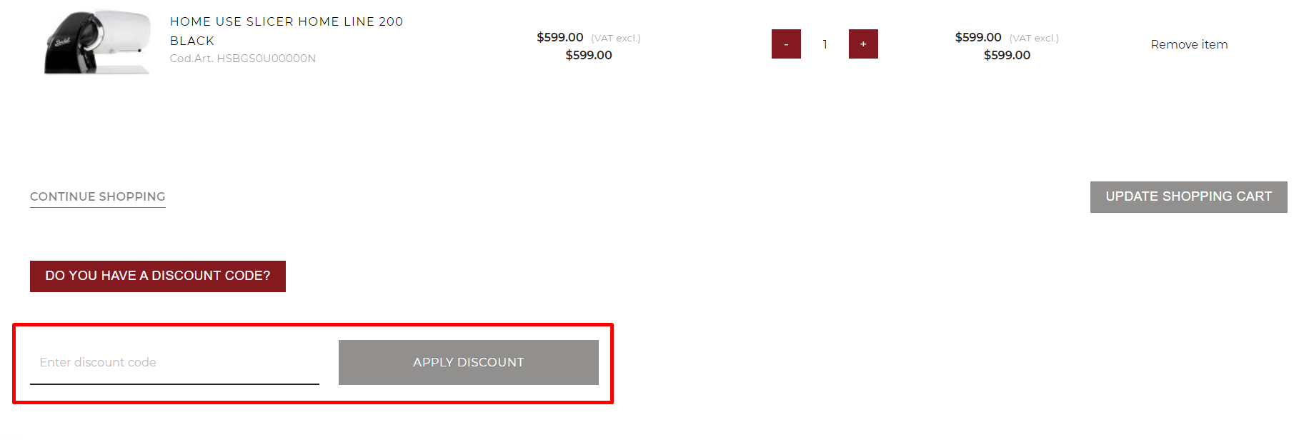 How do I use my Berkel discount code?