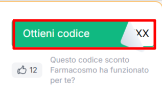 codice sconto Farmacosmo da poter prelevare per utilizzare nei passi successivi e risparmiare su farmaci e altri prodotti