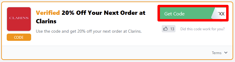 Click on the red box for your code to be revealed
