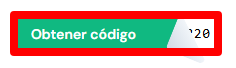 botón verde de obtener código de love coupons