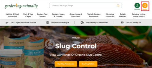 Gardening Naturally shopping page