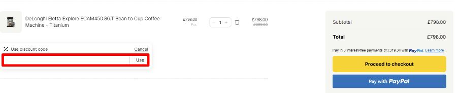 Paste your code in the red box to get your discount