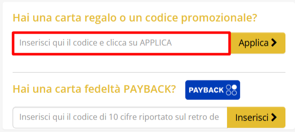 carrello del sito Giordano Vini dove poter inserire un codice sconto Giordano Vini e risparmiare