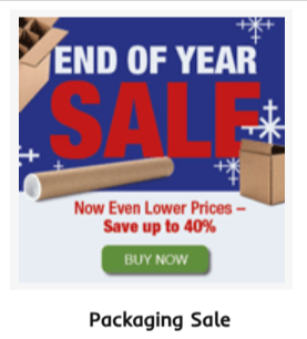 The Davpack sale page banner from their website.