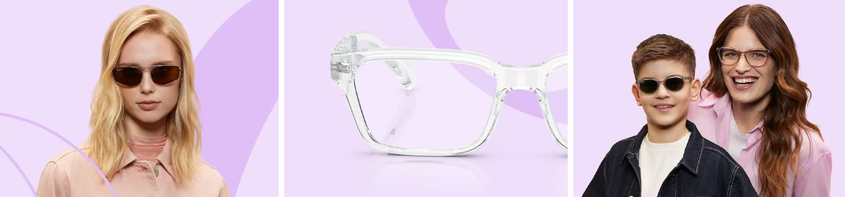 Clearly's eyewear and contacts that are offered to women, men, and children