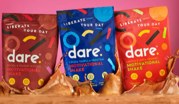 Dare items on a pink background