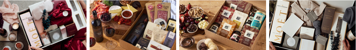 Some of the hampers that you can purchase from The Hamper Emporium depending on the person