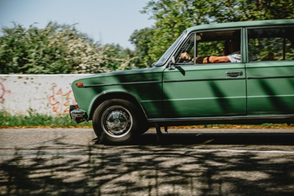 image showing a green car