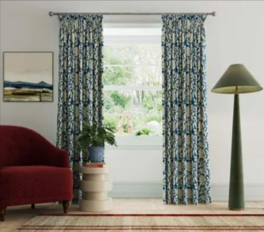 Bedeck Land & Shore Rowallane Lined Curtains in Blue