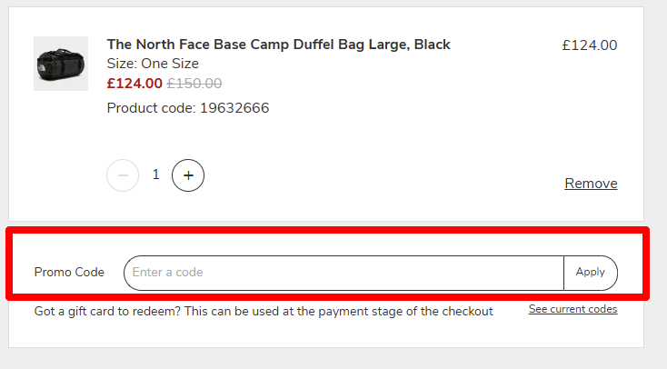 Paste your promo code to redeem your discount