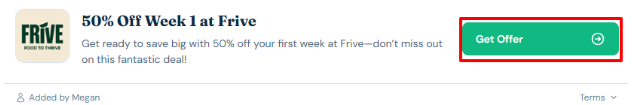 A red box will redirect you to Frive’s website