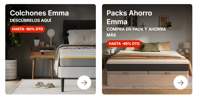imagen de la web de emma colhcón de sus productos en la web