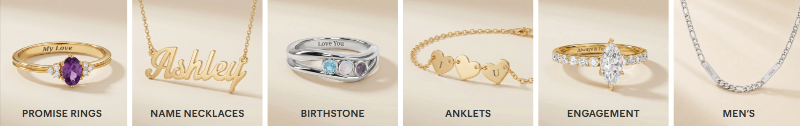 The categories of personalised jewellery you can save on with a Jewlr voucher code