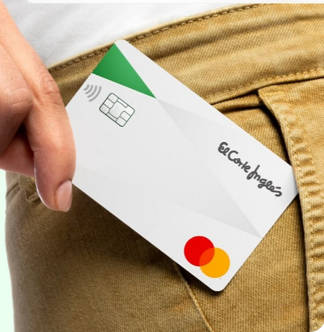 imagen de la web del corte inglés de su tarjeta de compra