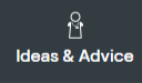B&Q ideas & advise logo on a black background 