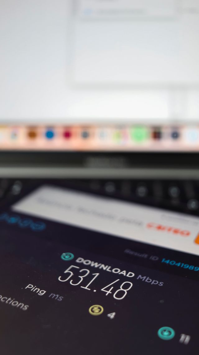 Download speed shown from one of HeyBroadband's internet bundles