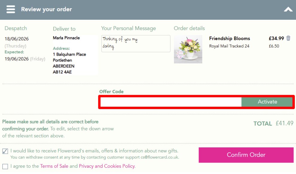 Paste your code in the red box to get your discount