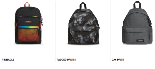 Eastpak backbag to shop on a whitebaground